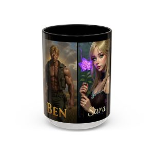 Personalized Accent Coffee Mug, Custom Couple Mug, Unique Gifts for Friends, Artistic Drinkware, Coffee Lover's Gift